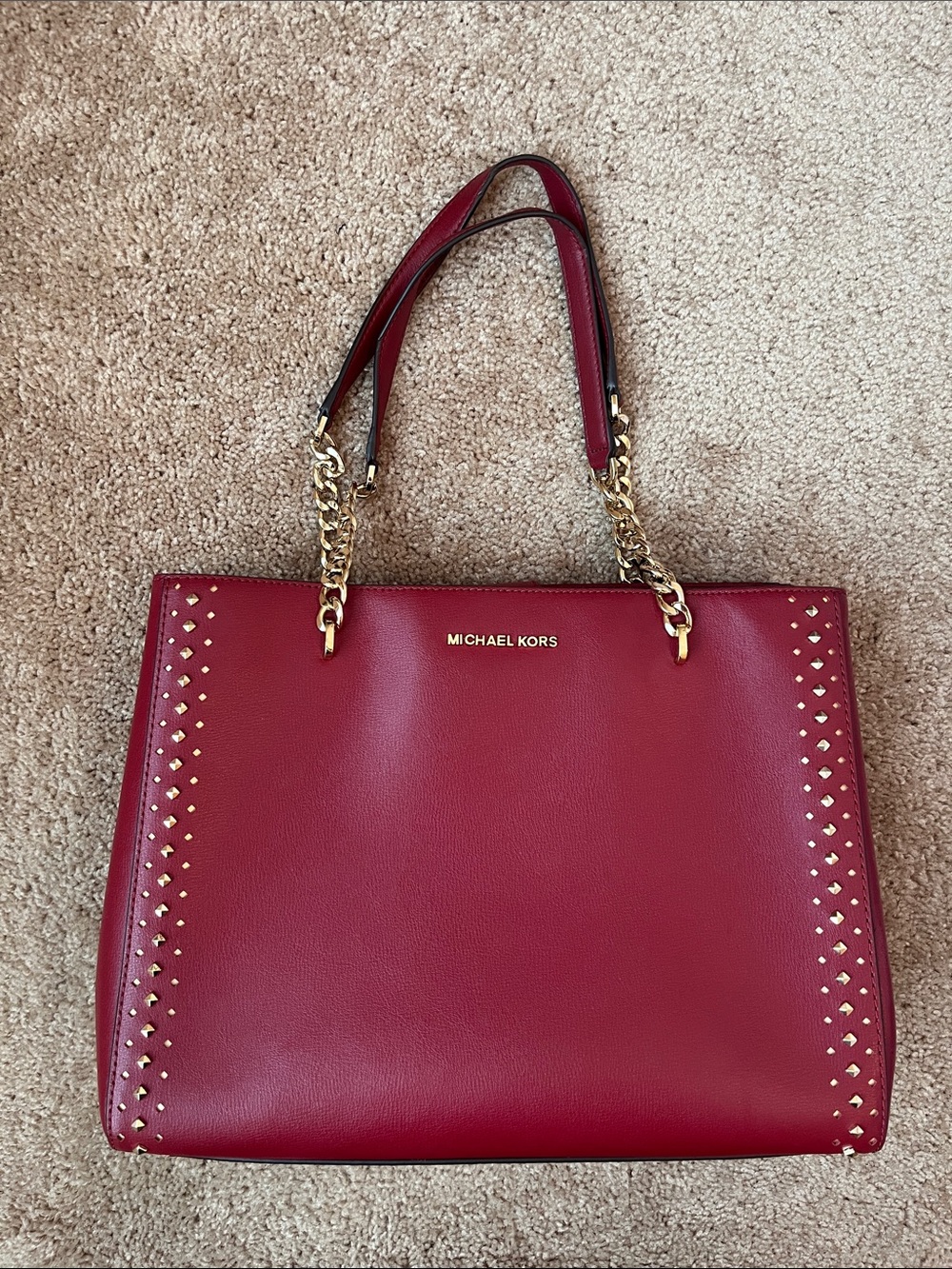 Michael Kors Leather Chain Shoulder Bag
